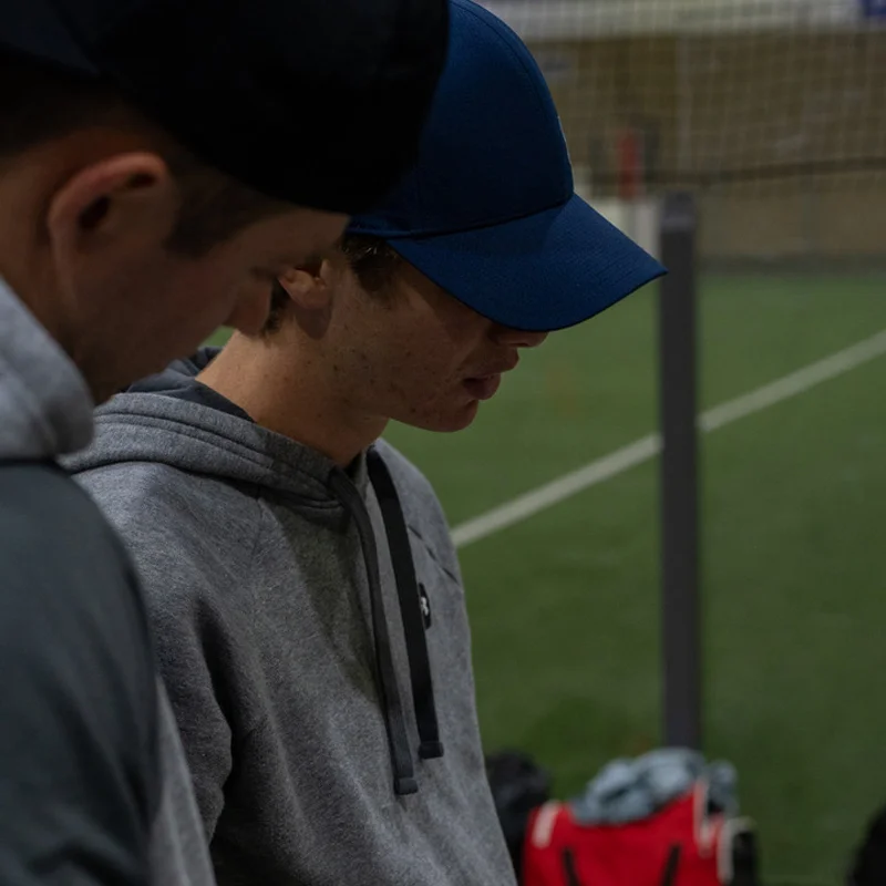Athletes at indoor sports facility receiving kinesiology performance support in Kelowna